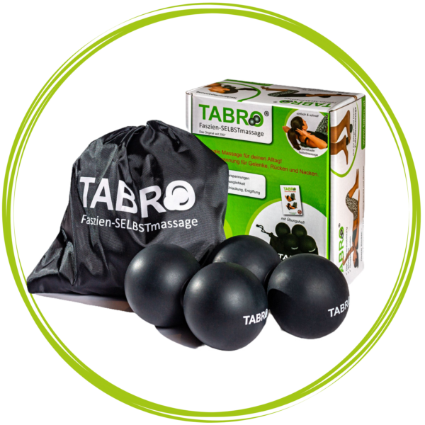 Das klassische TABRO® Faszien-Selbstmassage-Set; faszien-doppelrolle